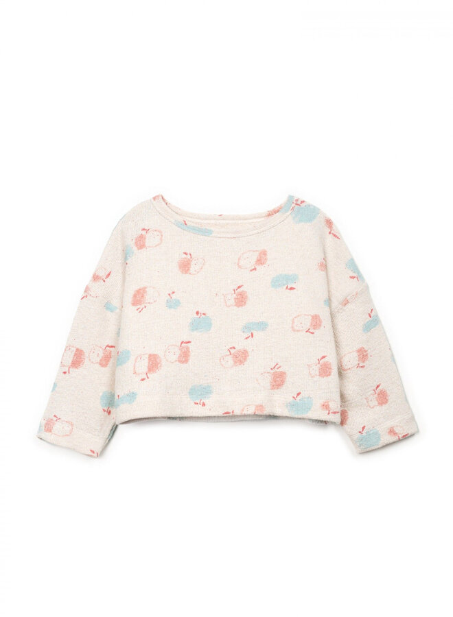 Play Up - Printed jersey sweater Apples
