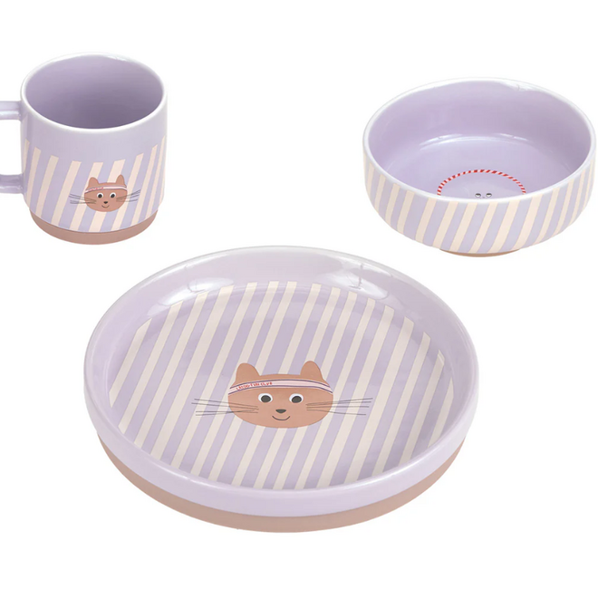 Lässig - Dish Set Porcelain Tiny Team Cat