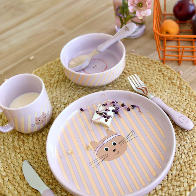 Lässig - Dish Set Porcelain Tiny Team Cat