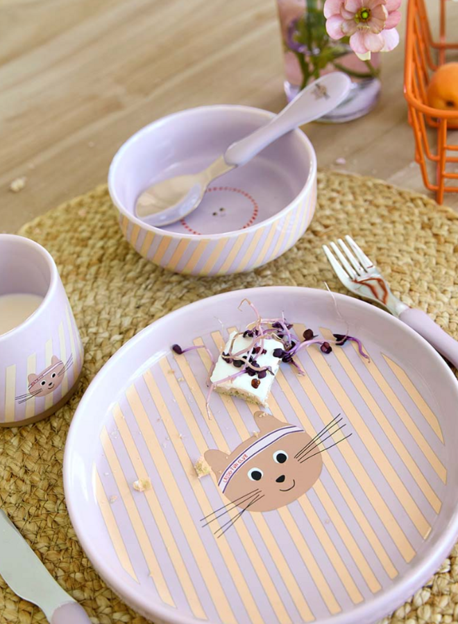 Lässig - Dish Set Porcelain Tiny Team Cat