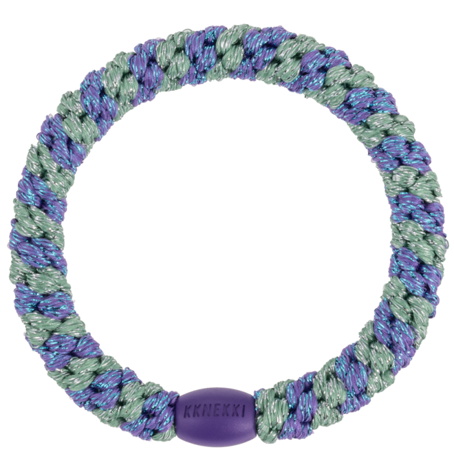 KKNEKKI Purple green glitter stripe