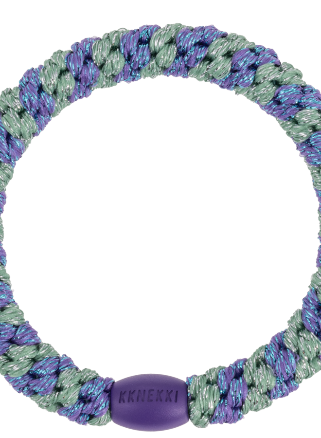 KKNEKKI Purple green glitter stripe