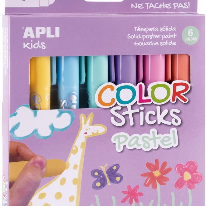 APLI - Color stick pastel 6 kleuren