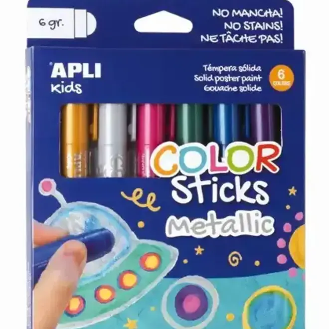 APLI - Color Stick metallic 6 kleuren