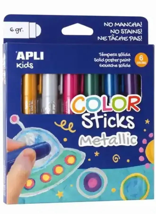 APLI - Color Stick metallic 6 kleuren