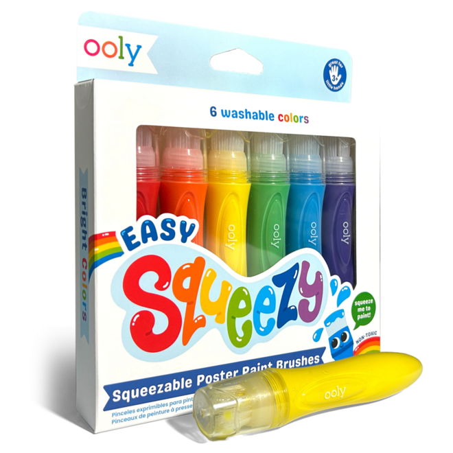 Ooly – Easy Squeezy Poster Paint Brushes  6 Colors