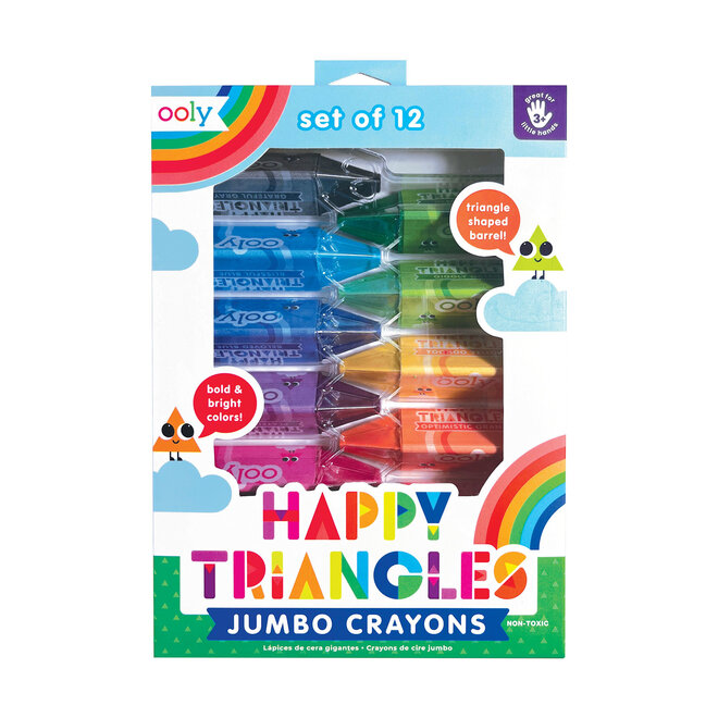 Ooly – Gros crayons triangulaires en cire