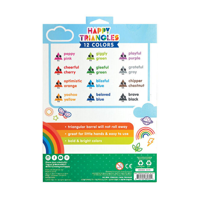 Ooly – Gros crayons triangulaires en cire
