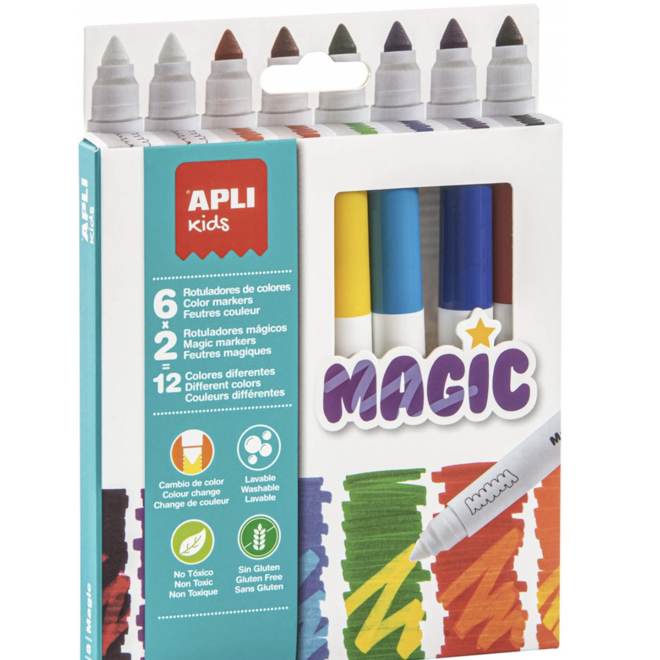Apli - Magische stiften  - set van 6 kleurstiften