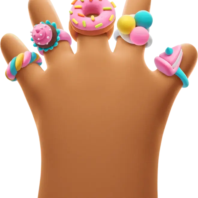 Hey Clay - Air dry clay Bijoux rings - candy (3 cans)