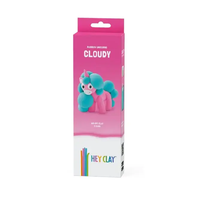 Hey Clay - Air dry clay Rainbow unicorn - Cloudy (3 cans)