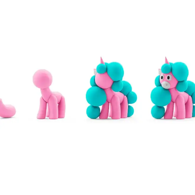 Hey Clay - Air dry clay Rainbow unicorn - Cloudy (3 cans)