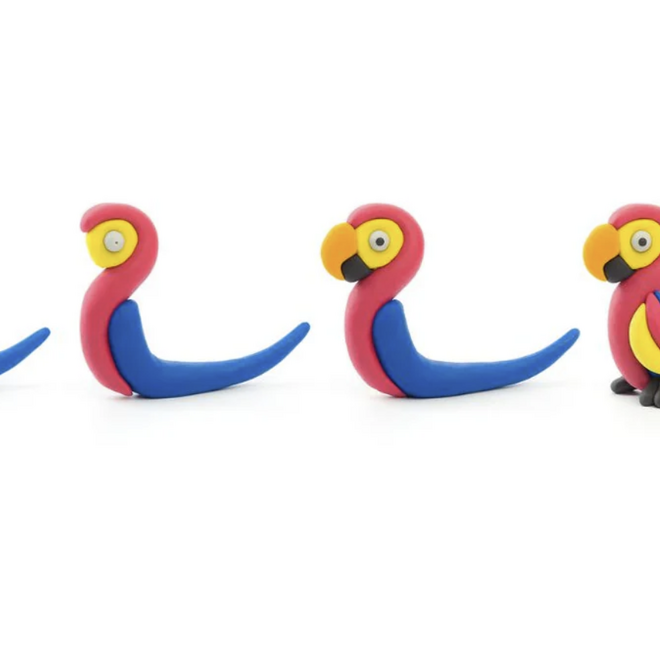 Hey Clay - Air dry clay Rainbow Ara Parrot (3 cans)