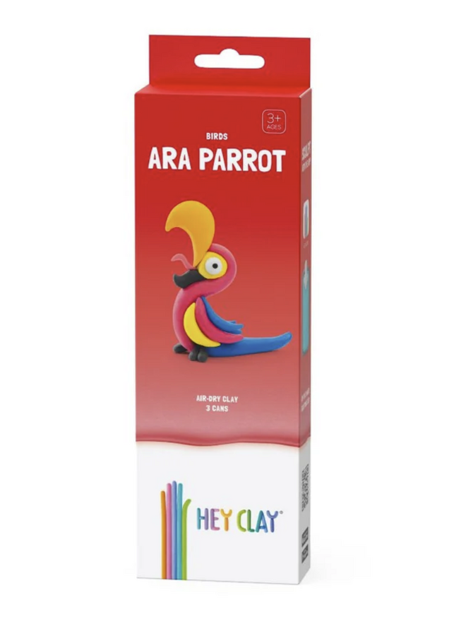 Hey Clay - Air dry clay Rainbow Ara Parrot (3 cans)