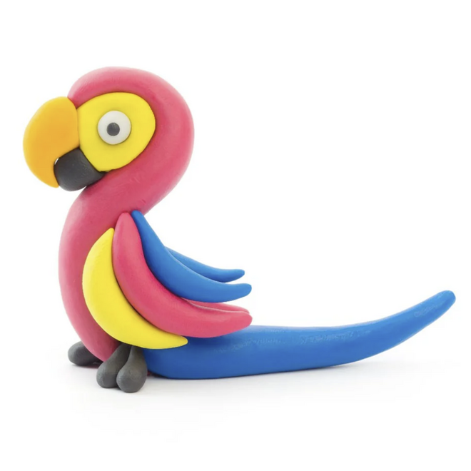 Hey Clay - Air dry clay Rainbow Ara Parrot (3 cans)