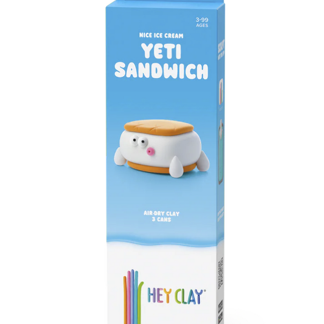 Hey Clay - Air dry Clay - Ice cream - Yeti (3 cans)