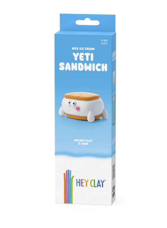 Hey Clay - Air dry Clay - Ice cream - Yeti (3 cans)