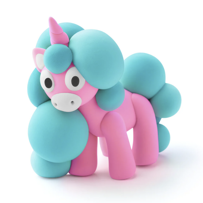 Hey Clay - Air dry Rainbow unicorn - Brighty (3 cans)