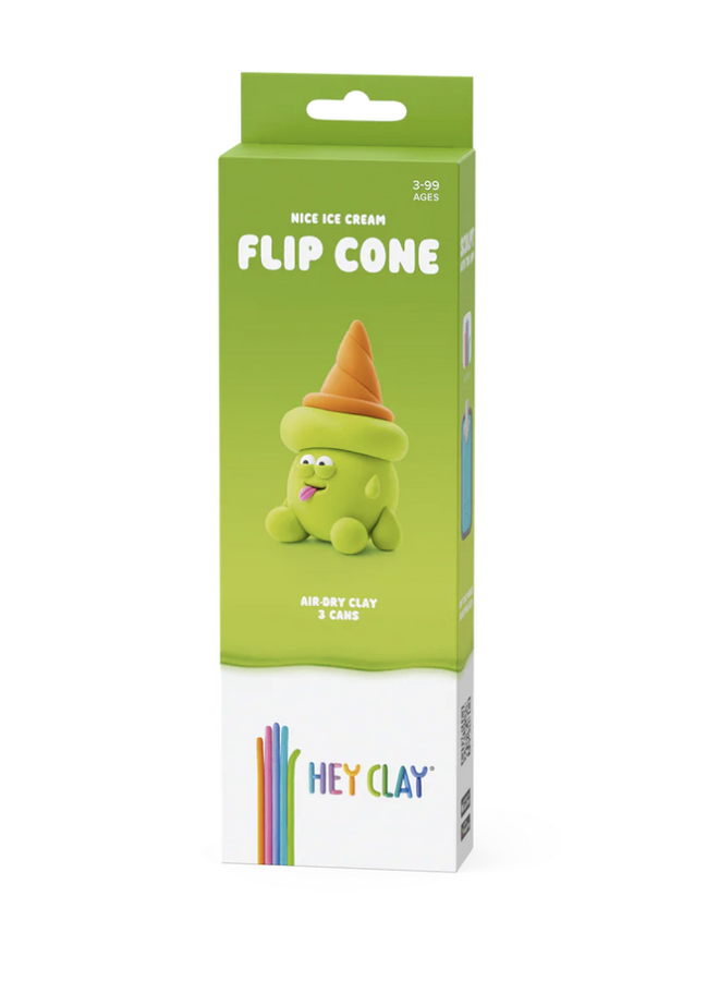 Hey Clay - Air dry clay Rainbow Ice Cream - Flipcone (3 cans)