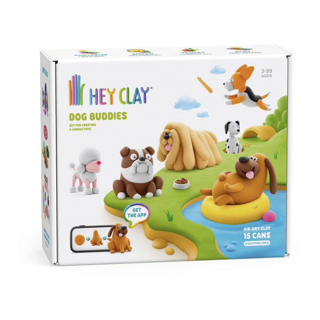 Hey Clay - Air dry clay Dog buddies  (15 cans)