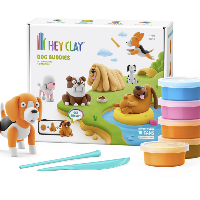 Hey Clay - Air dry clay Dog buddies  (15 cans)