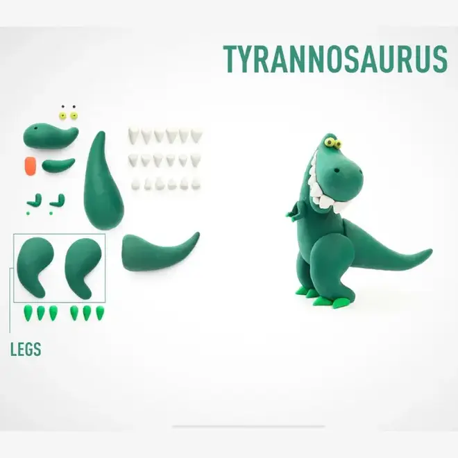 Hey Clay - Air dry clay Tyrannosaurus (3 cans)