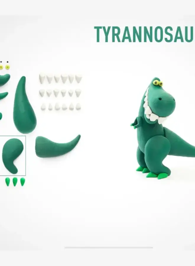 Hey Clay - Air dry clay Tyrannosaurus (3 cans)