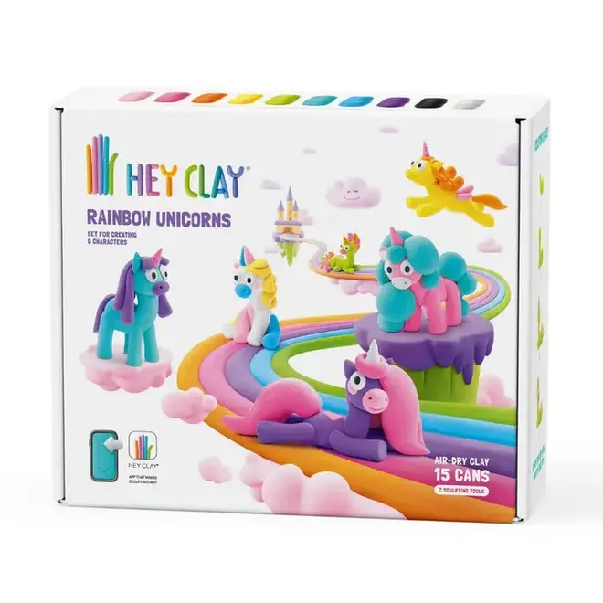 Hey Clay - Air dry clay Unicorns (15 cans)