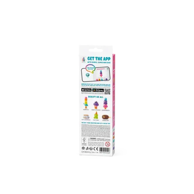 Hey Clay - Air dry Clay - Ice cream - Scoopanauts (3 cans)