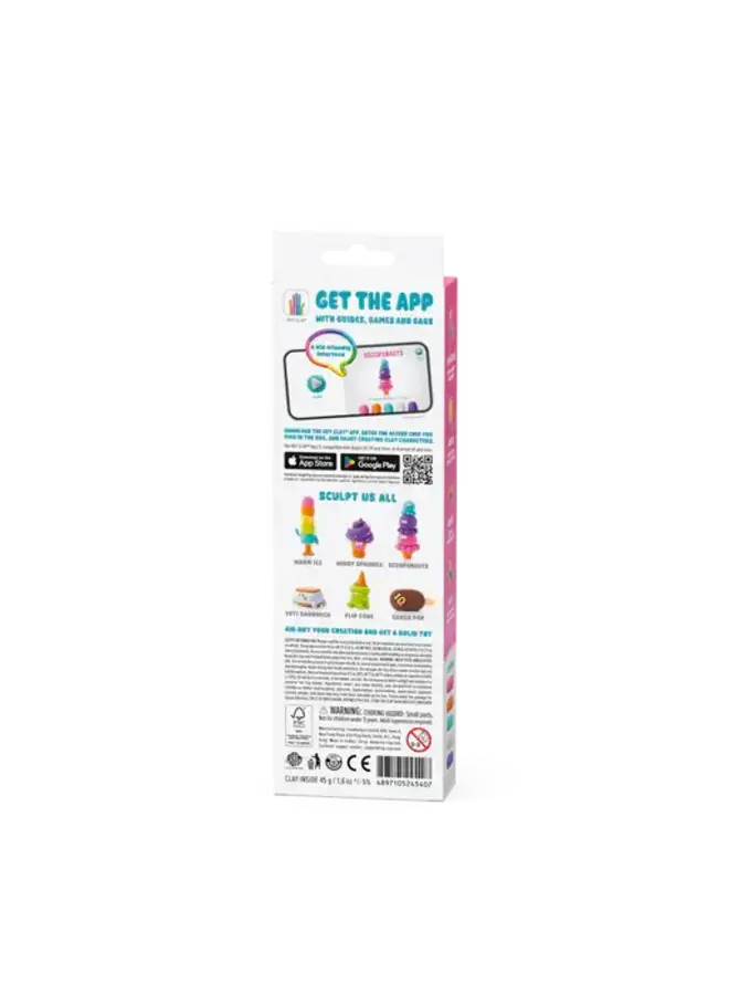 Hey Clay - Air dry Clay - Ice cream Scoopanauts (3 cans)