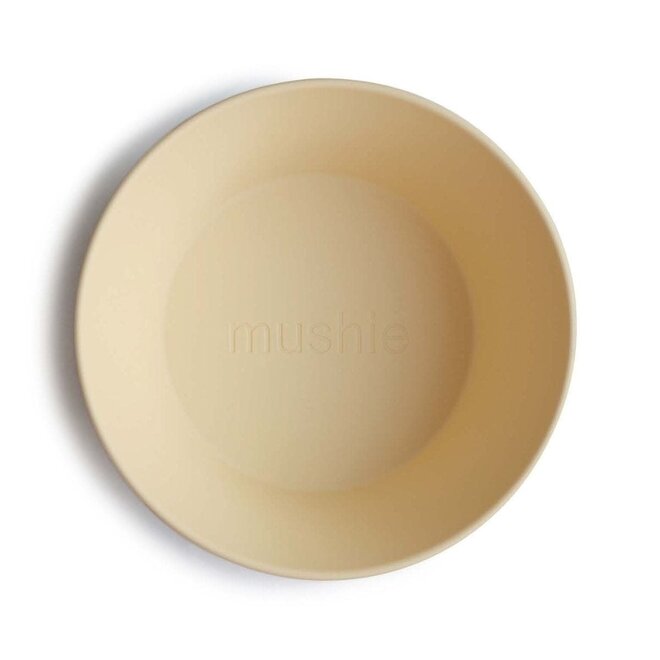 Mushie - Bowl round - Pale daffodil (2 pack)
