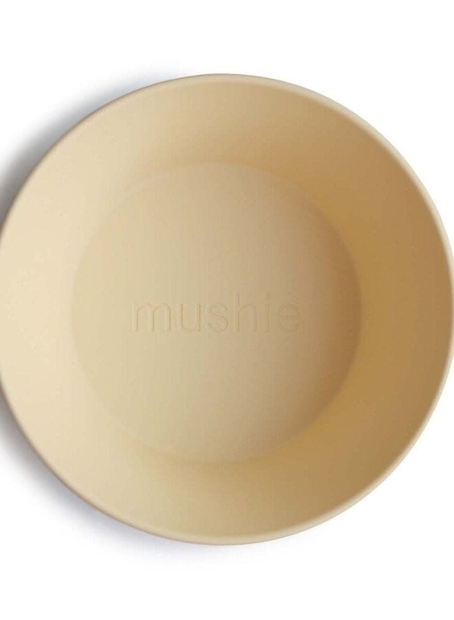 Mushie - Bowl round - Pale daffodil (2 pack)