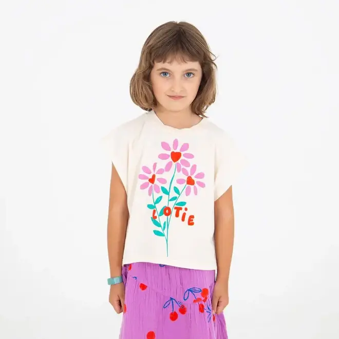 Lötiekids - Crop top Flowers/Off white