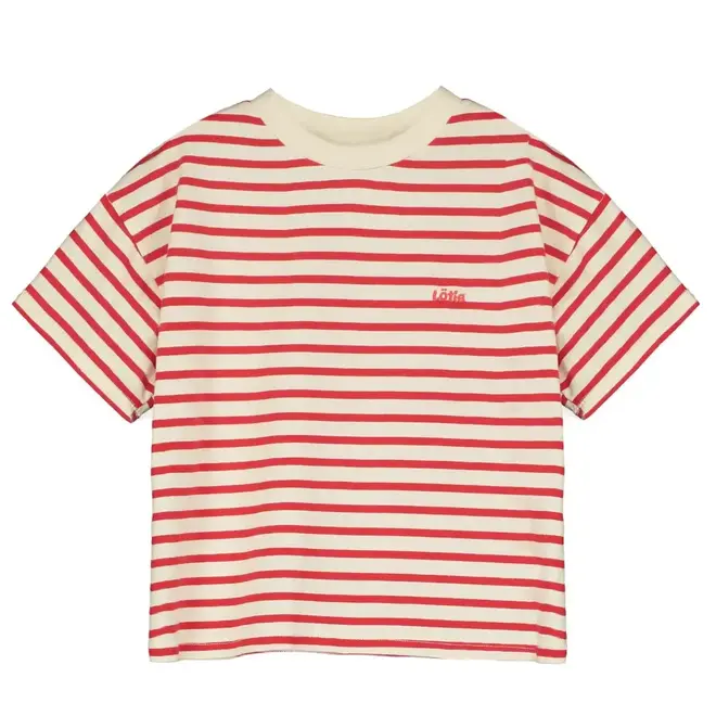 Lötiekids - Wide fit t-shirt Stripes/Off white