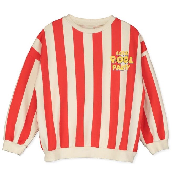 Lötiekids - Sweatshirt Red stripes/Off white