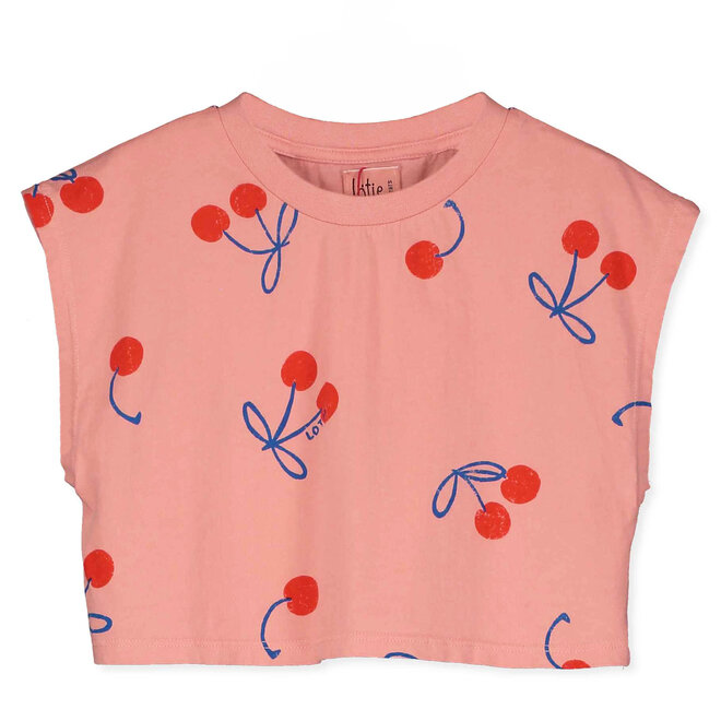 Lötiekids - Crop top Cherries/Clay pink