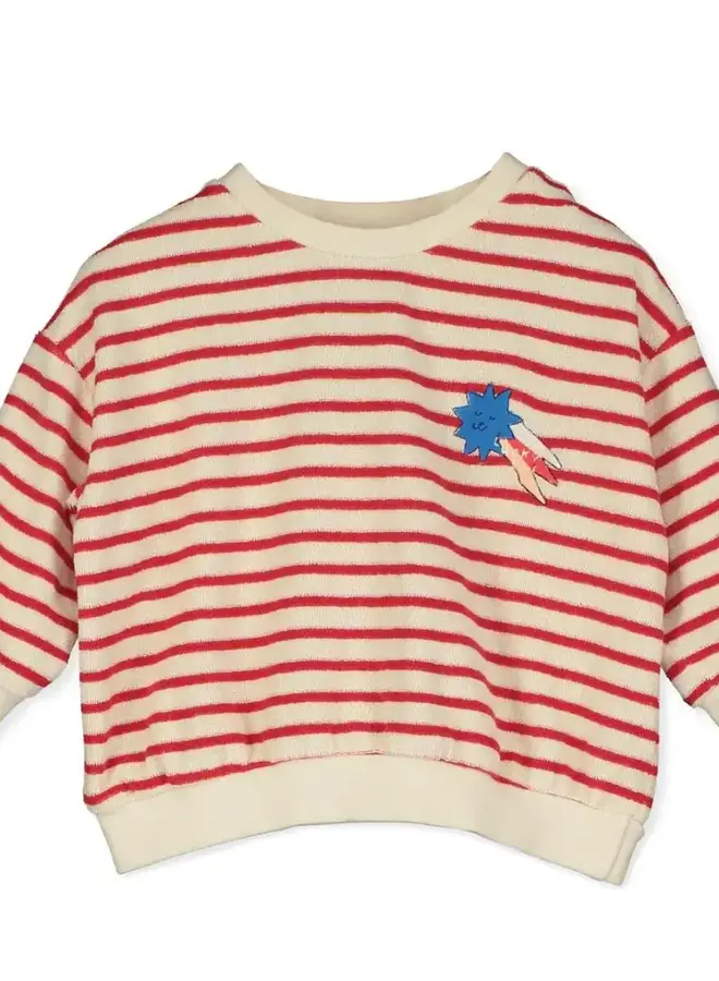 Lötiekids - Baby sweatshirt Lucky star/Stripes/Off white