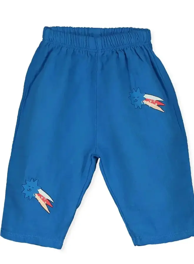 Lötiekids - Muslin baby wide pant Lucky stars/Royal blue