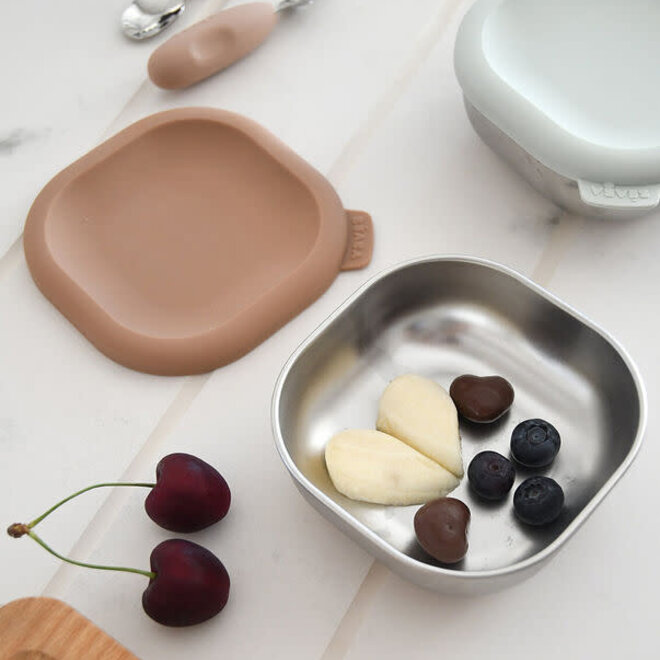 Béaba - Multifunctionele maaltijddoosjes roestvrij staal - Natural