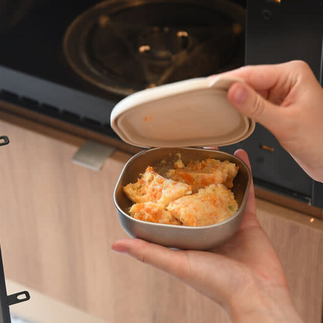 Béaba - Multifunctionele maaltijddoosjes roestvrij staal - Natural