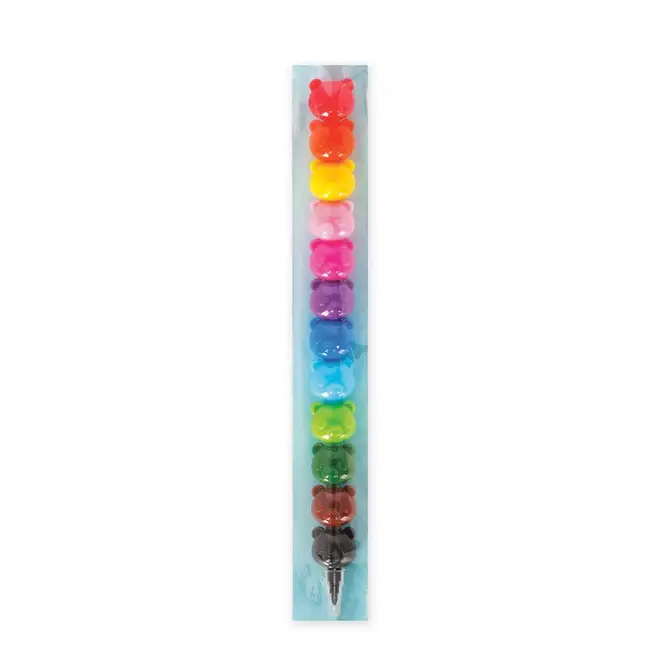 Legami - 12 stackable crayons - Teddy bea