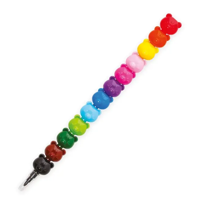 Legami - 12 stackable crayons - Teddy bear