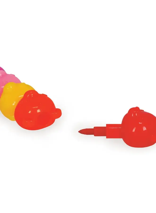 Legami - 12 stackable crayons - Teddy bear