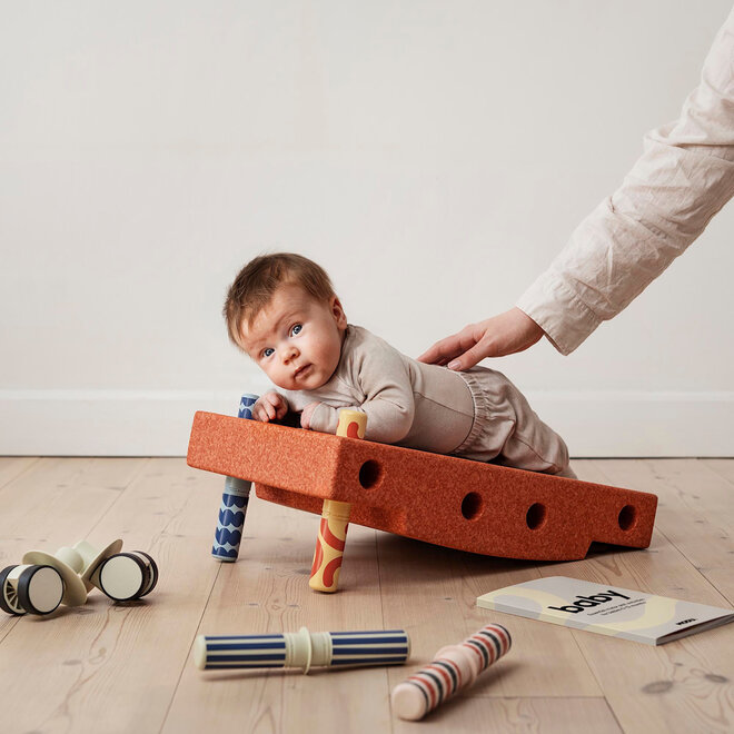 MODU - Activity Toy - BabySet Burnt Orange / Dusty Green