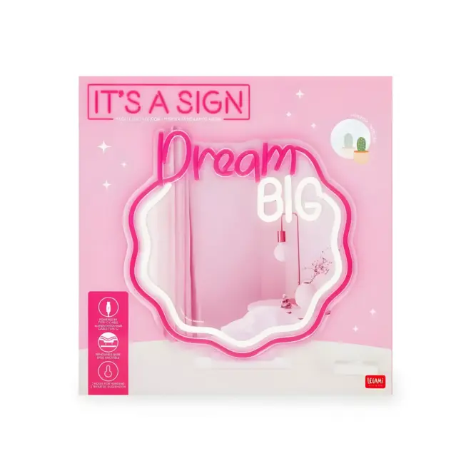 It's A Sign - Mirror Neon-effect Led Light - Dream Big