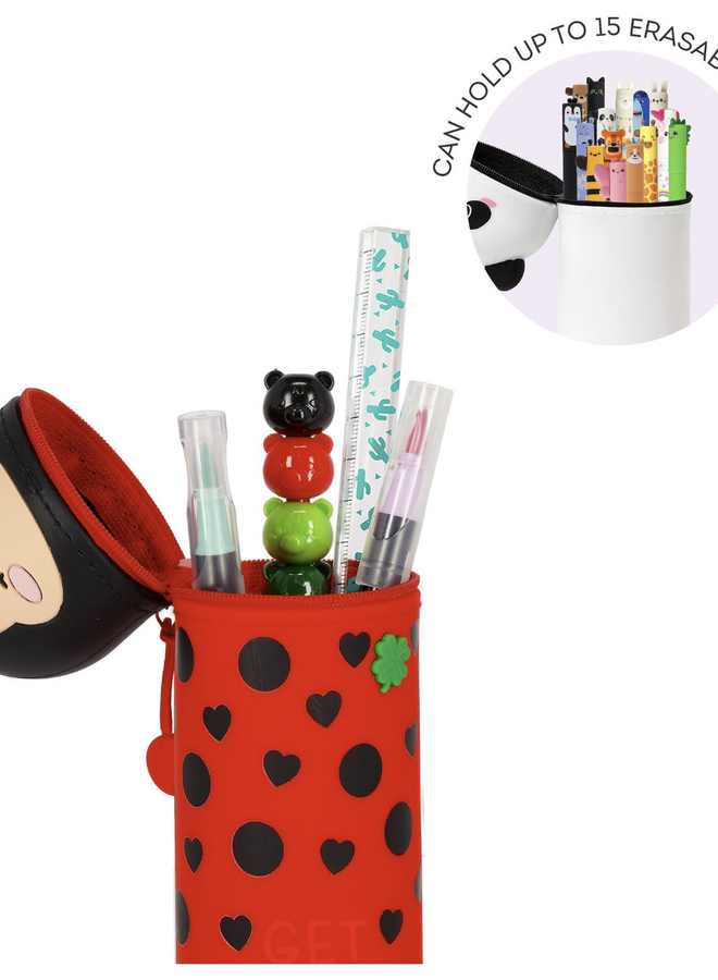 Legami - Silicone pencil case Kawaii Ladybug Limited