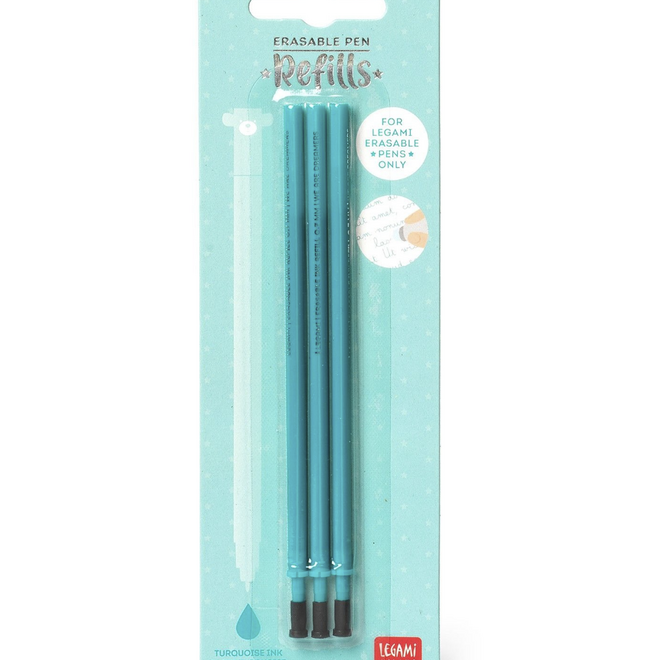 Legami - Erasable pen refill Turquoise ink