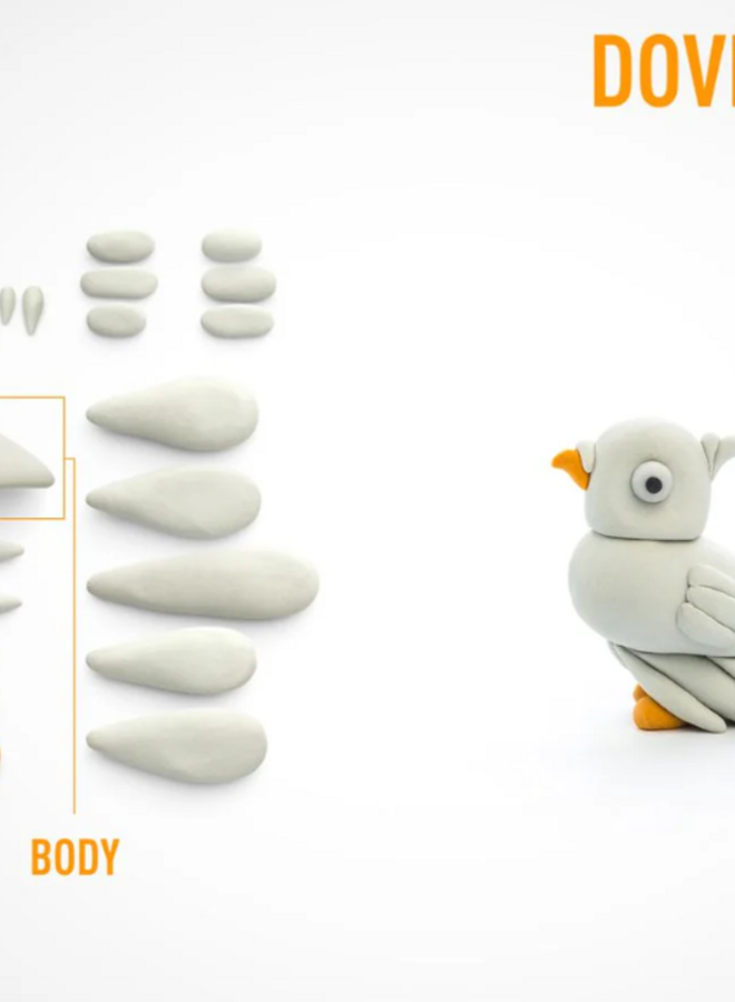 Hey Clay - Air dry clay Dove (3 cans)