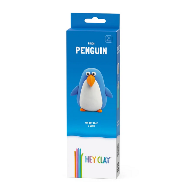 Hey Clay - Air dry clay Penguin (3 cans)