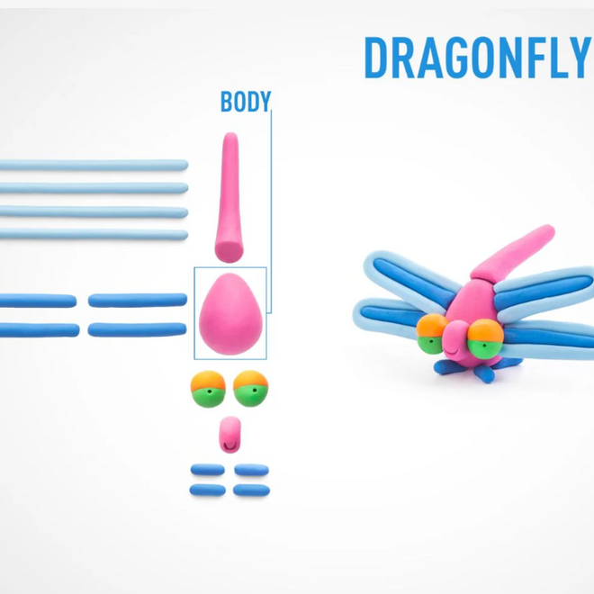 Hey Clay - Air dry clay Libelle (3 cans)